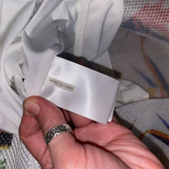 Silvian Heach Mesh Tropical Lined Beach Mini Skirt, Size Medium - Picture 6 of 13